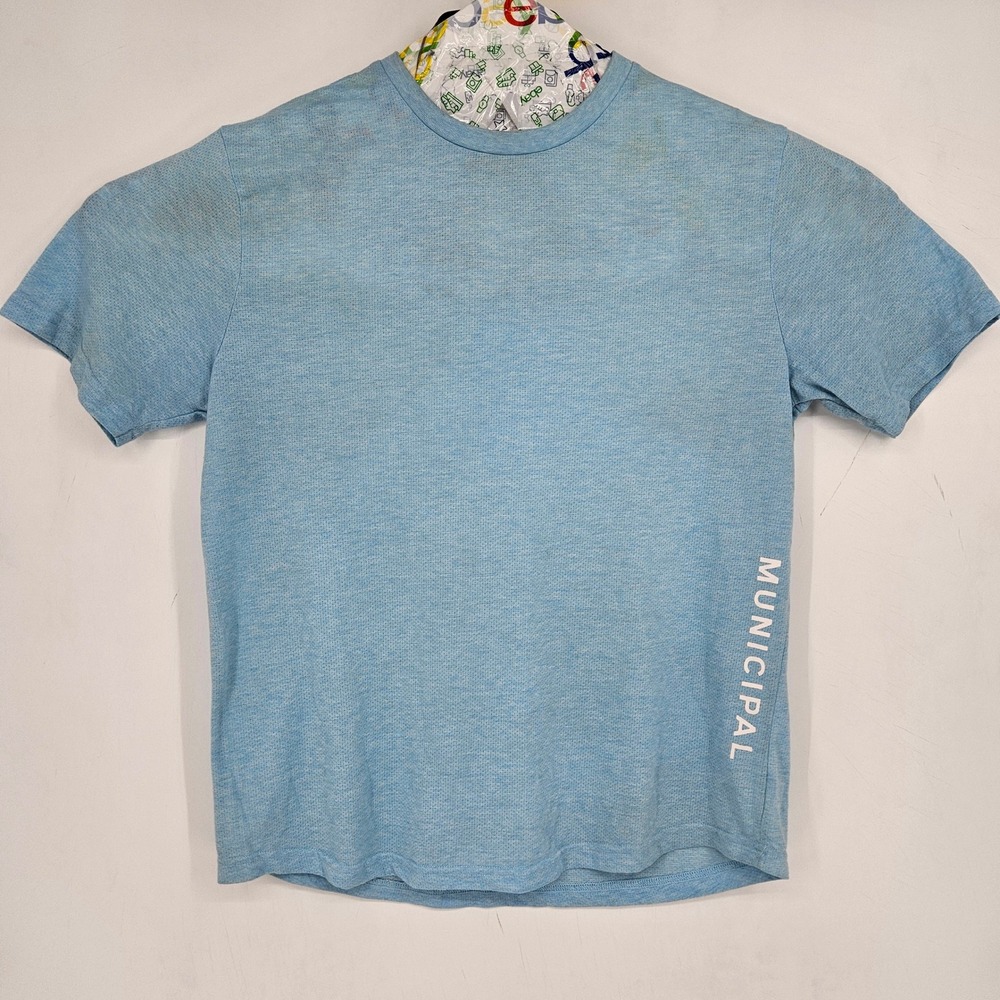 Municipal Sport Utility Gear Shirt Mens Large  Performance Activewear Gym Blue